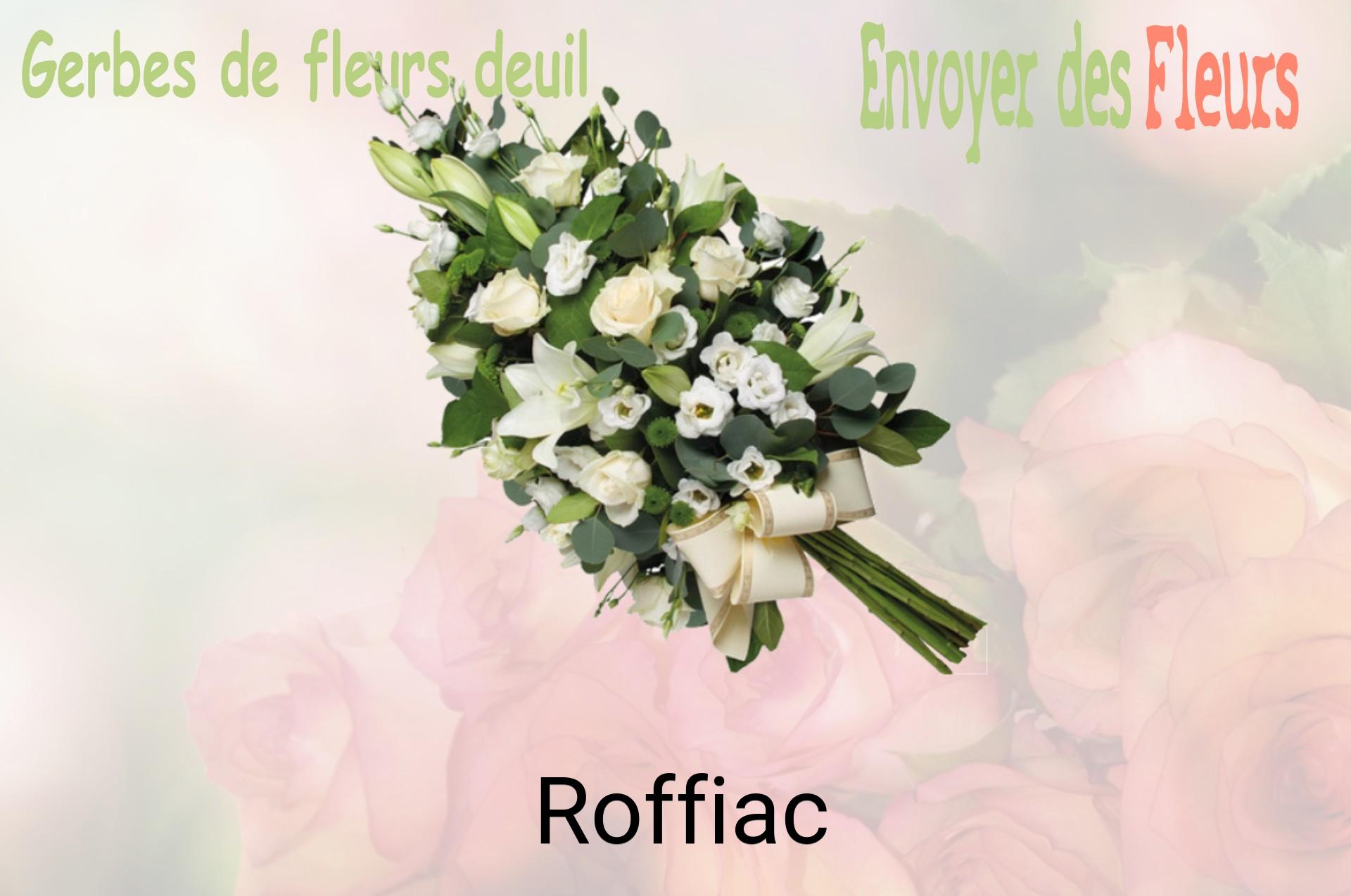 Gerbe de fleurs de deuil livrée à Roffiac